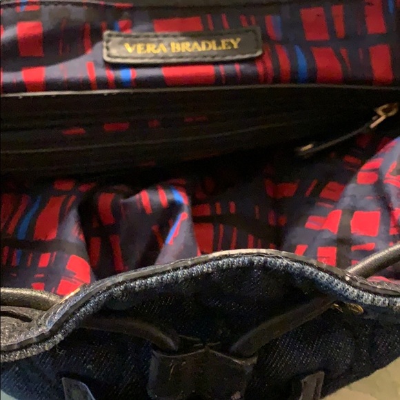 Vera Bradley Denim & Leather Backpack - Picture 5 of 6